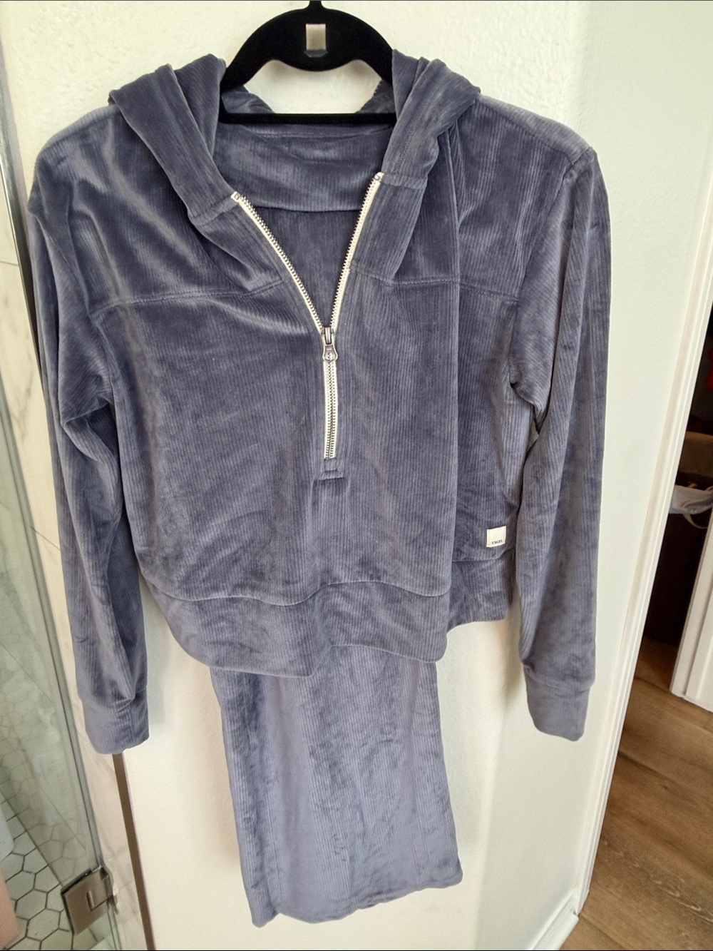 Women’s Corduroy Sweatsuit set - Slate Gray
